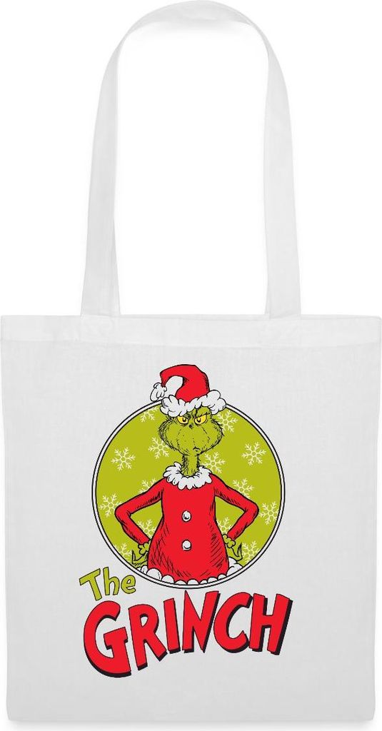 Spreadshirt Der Grinch Logo The Grinch Stoffbeutel, One size, Weiß
