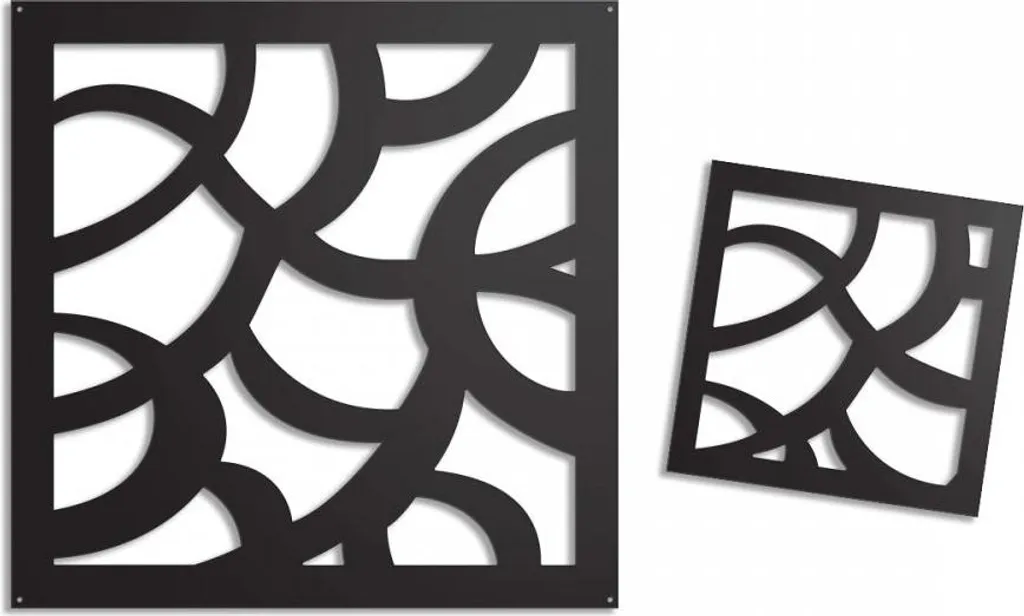 ROOTS - Pannello in PVC traforato - Parasole 48x48 cm nero
