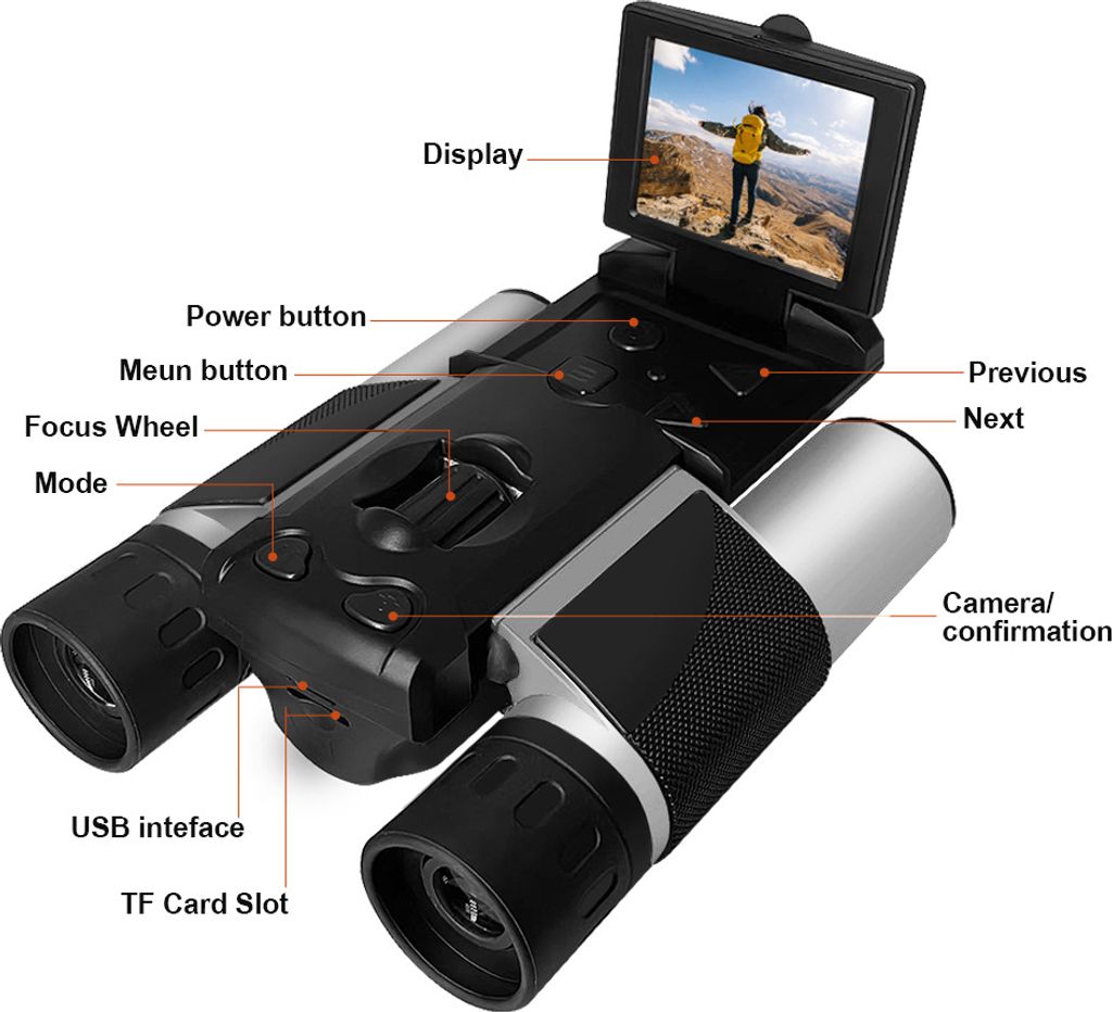 Dalekohled, digitální fotoaparát, dalekohled pro pozorování Obrázek produktu 10