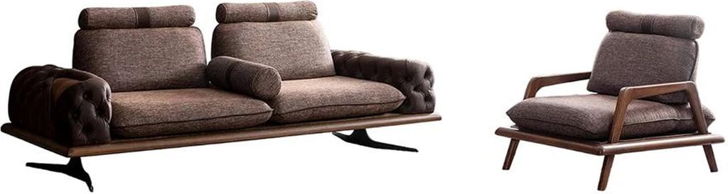 Luxus Chesterfield Loft Sofagarnitur 3+1 Sitzer Couch Polster Möbel Garnituren