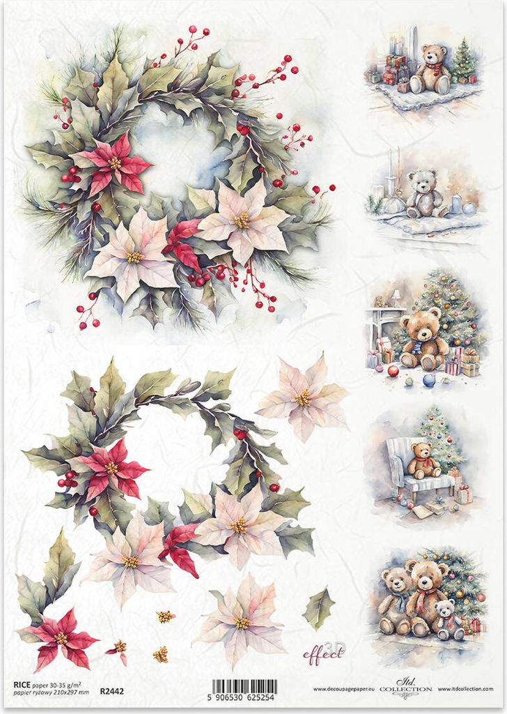 ITD carta di riso decoupage tecnica artigianale tovagliolo Immagine del prodotto 