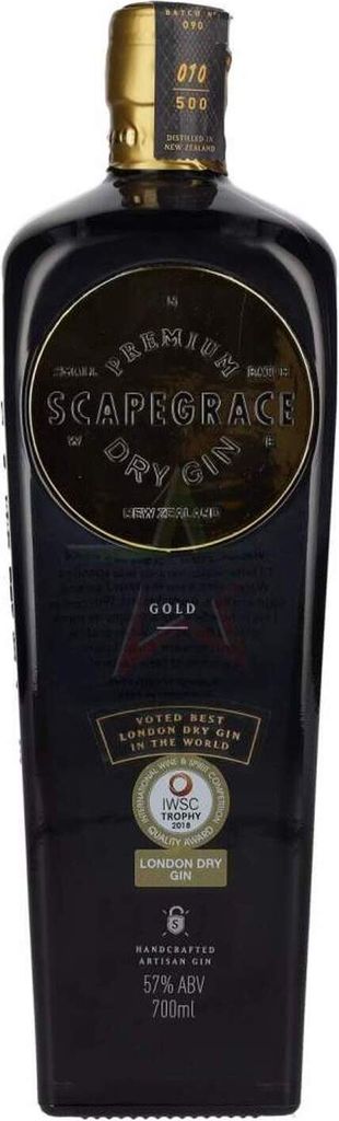 Scapegrace GOLD Premium Dry Gin 57 % 0,70 lt.
