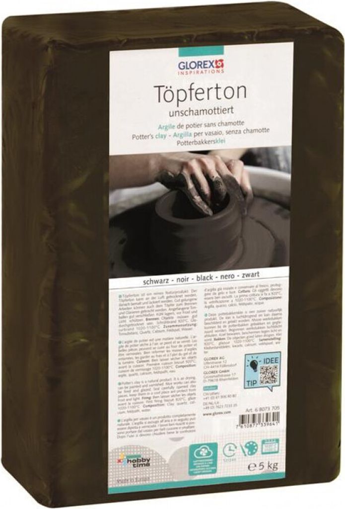 Töpferton Modelliermasse gebrauchsfertig unschamottiert Produktbild 