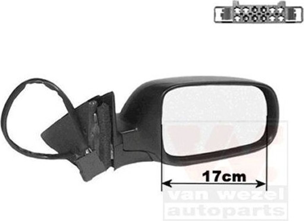 VAN WEZEL 5837818 - OE 3B0857538BGRU Außenspiegel, rechts für Passat (3B)