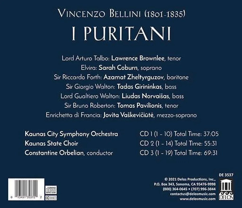 Coffret 2 CD Opéra I Puritani Bellini Ténor Lawrence Brownlee - 2