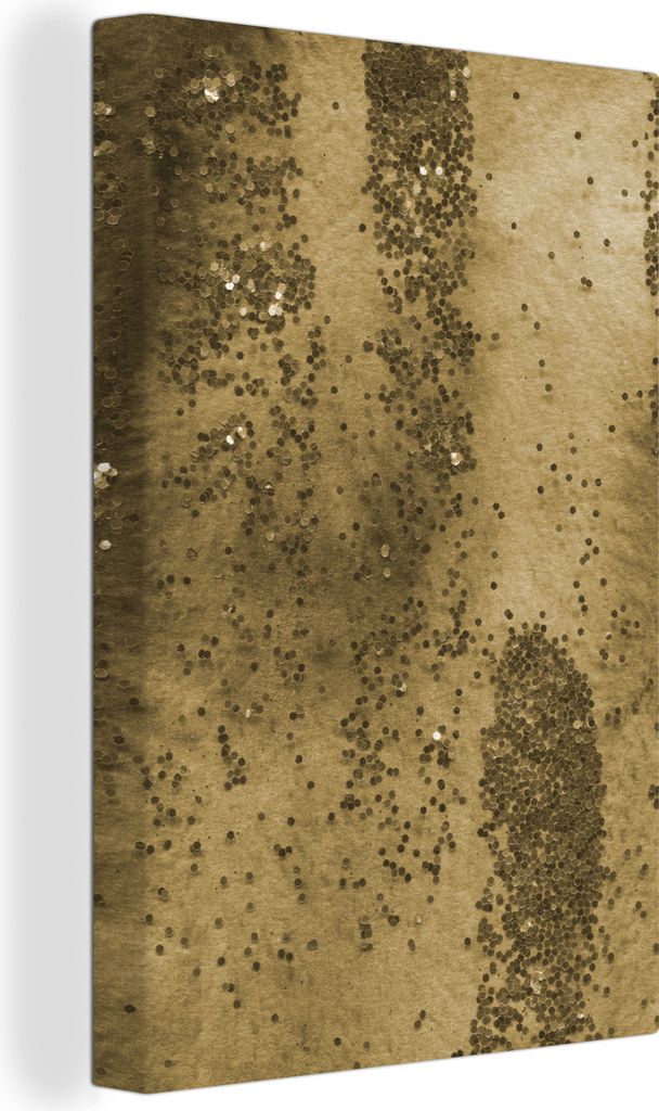 OneMillionCanvasses - Leinwandbilder - 90x140 cm, Glitter - Gold - Abstrakt, Wandbilder Kunstdruck Wanddekoration - Foto auf Leinwand - Gemälde ...