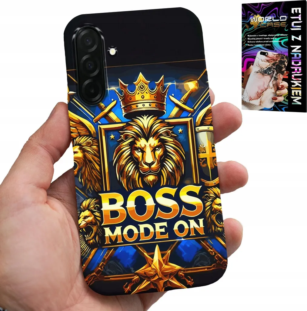 Offerta Custodia Samsung A56 5G Leone Boss e Pellicola Vetro Temperato