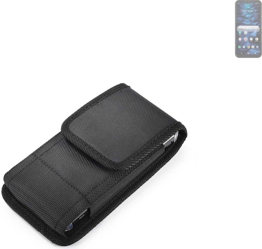 Holster Gürteltasche kompatibel mit Kyocera Digno SX3 Holster Gürtel Tasche wasserabweisend Handy Hülle Schutz Hülle Outdoor schwarz K-S-Trade