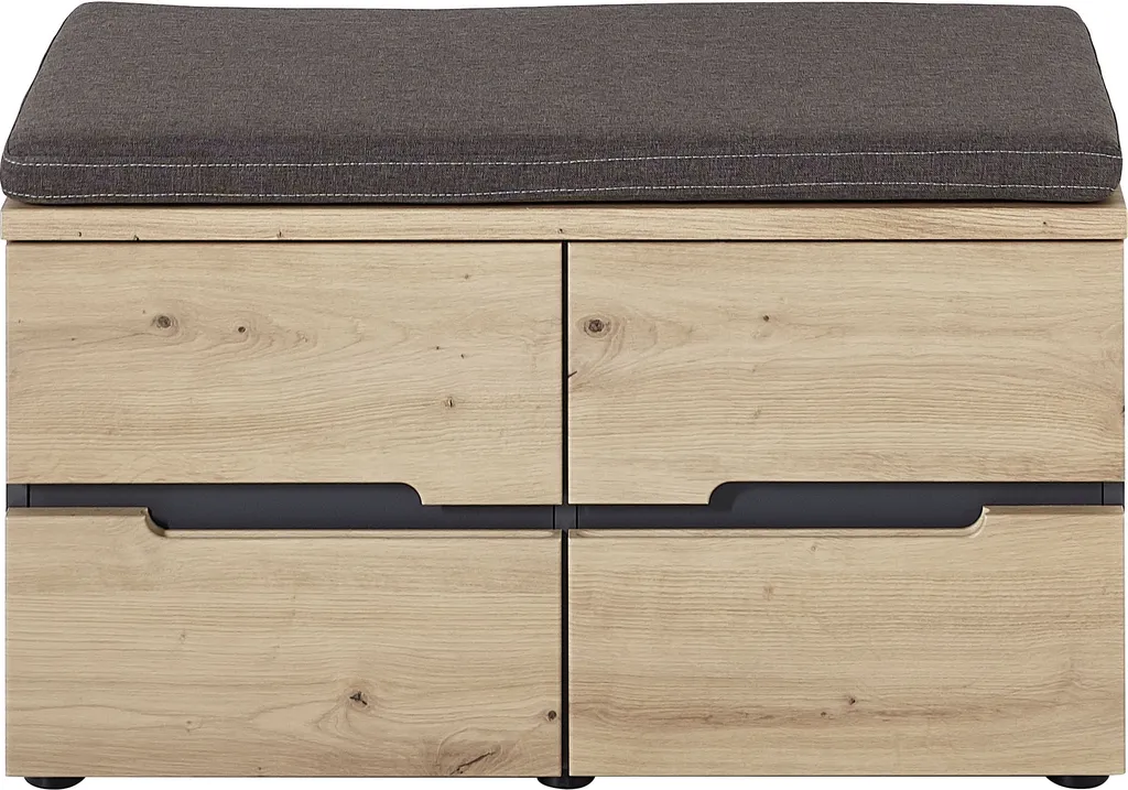 Banquette de rangement Meagan Artisan Eiche pour couloir et salon - 80cm