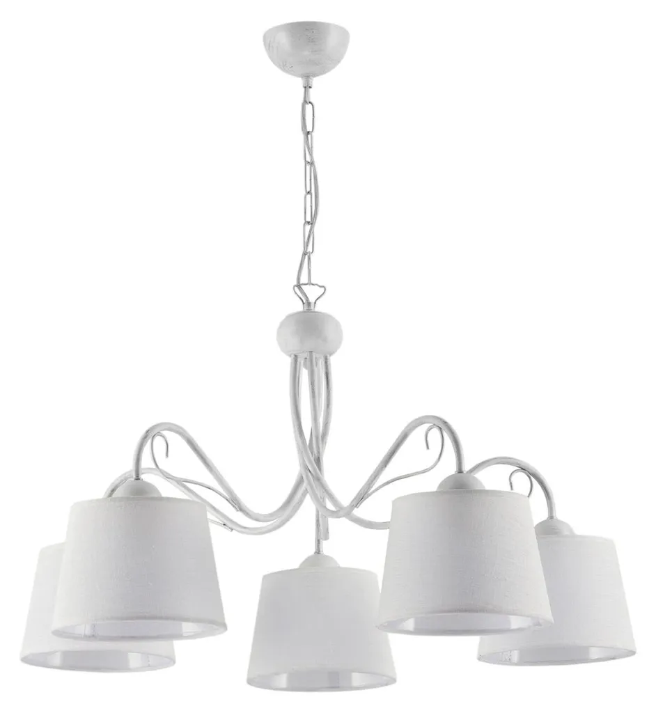 Suspension KAMELIA Blanche Jupiter : Solution Éclairage XL 5 Ampoules