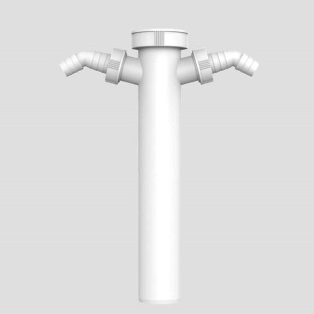SANIT 01478000000 Anschlussrohr G1 1/2x250x40 mit 2x Geräteanschluss 01.478.00..0000