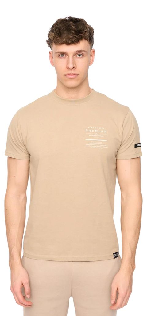 Duck and Cover - "Rayland" T-Shirt für Herren, Baumwolle BG2513 (XL) (Steinfarben)