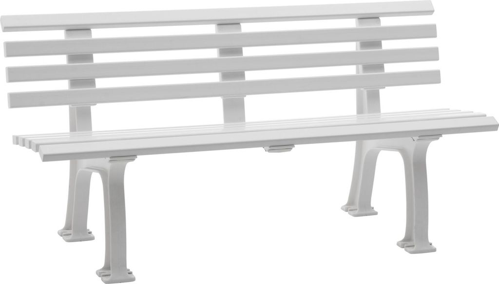 Blome Gartenbank Sylt 3-Sitzer, Pflegeleichte Kunststoff, mit 9 Mehrkammerprofilen, 2 Standfüßen & Lehne, Weiß