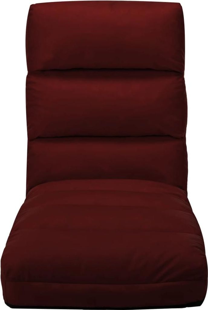 vidaXL Bodenstuhl Faltbar Weinrot Kunstleder