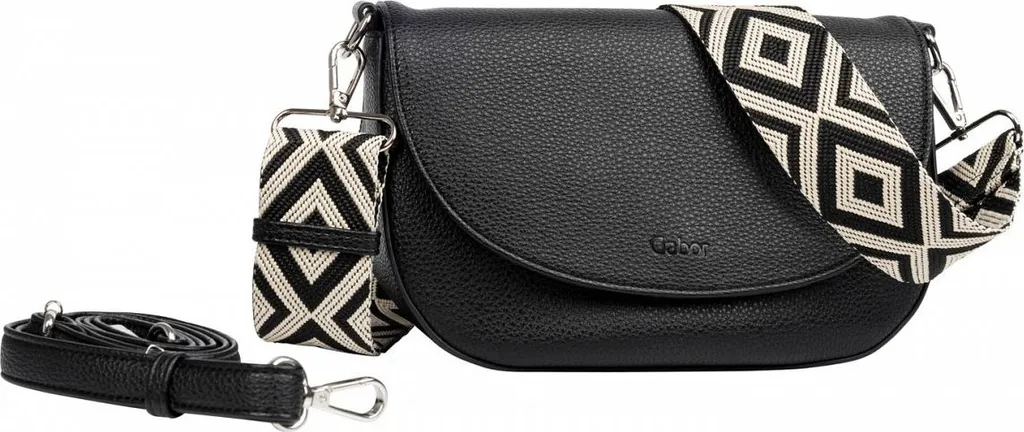 Sac Besace Gabor Linda Noir - Petit sac à main femme chic et pratique