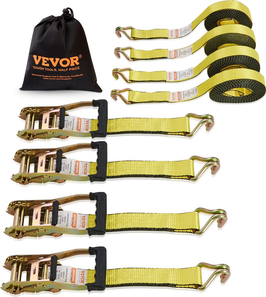 VEVOR 4er-Set Spanngurt 0,05 x 8 m Zurrgurt 4536 kg Produktbild 