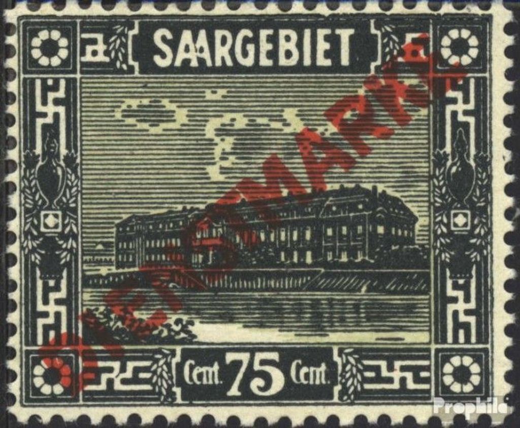 Briefmarken Saarland 1923 Mi D15 postfrisch Freimarken