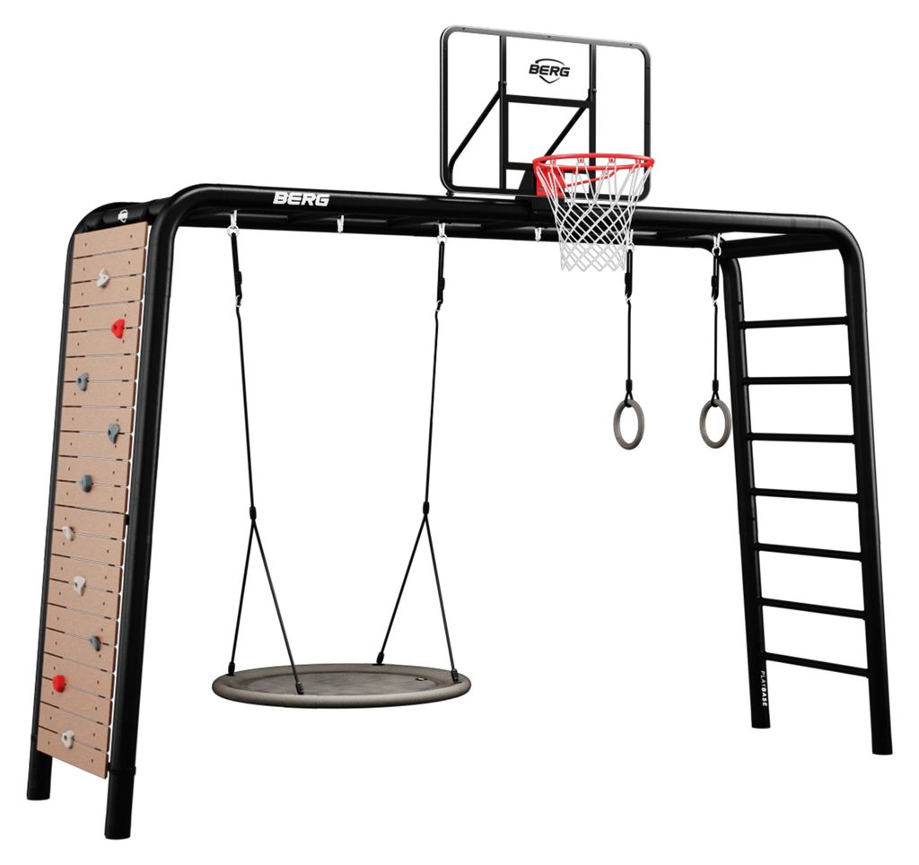 BERG PlayBase Large Spielgestell, schwarz, Ultimate-Set