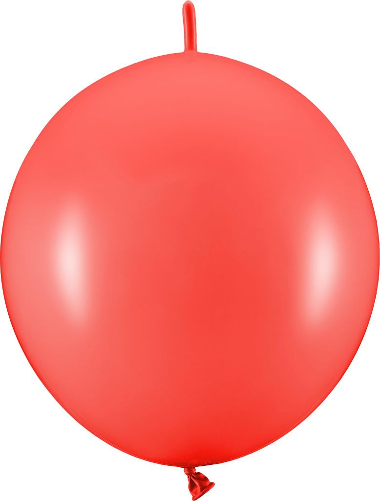 Luftballons mit Verbindungsstück, 28 cm, Pastell Mohnrot (1 Produktbild 