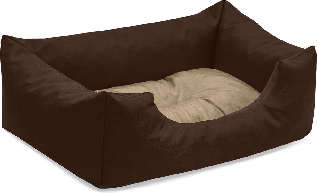 BedDog Hundebett MIMI, Hundesofa,Hundekissen,(S) ca. 55x40x17cm,MELANGE (braun/beige)