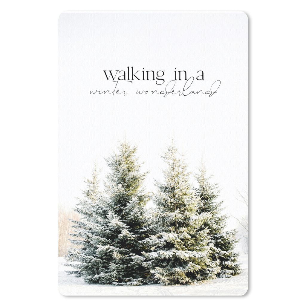 MuchoWow Mauspad Mousepad Weihnachtsbaum - Schnee - Winter 40x60 cm - Mousepads - Maus Mat - Pad - Mausunterlage - Schreibtisch Accesoire