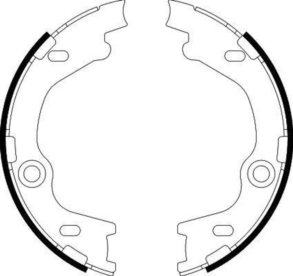 HELLA 8DA 355 050-811 Handbremsbeläge für HYUNDAI ix35 (LM, EL, ELH) Handbremse 167mm