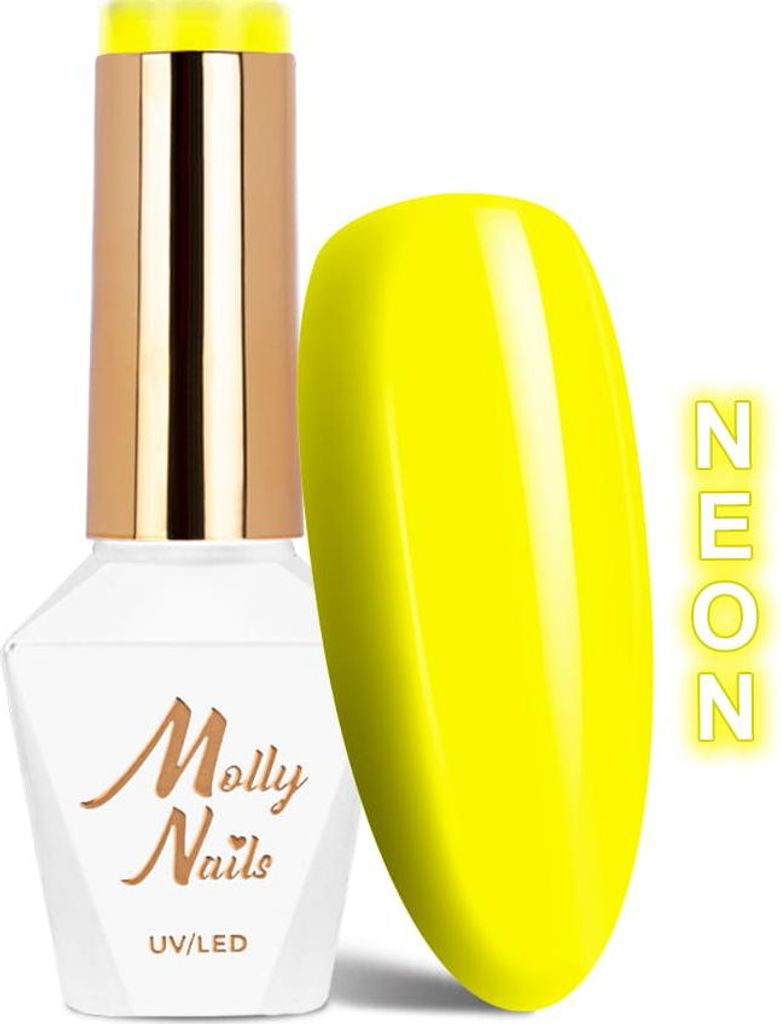 Molly Nails Neons Yellow Light HEMA/Di-HEMA-freier Hybrid-Nagellack, 8 g, Nr. 71