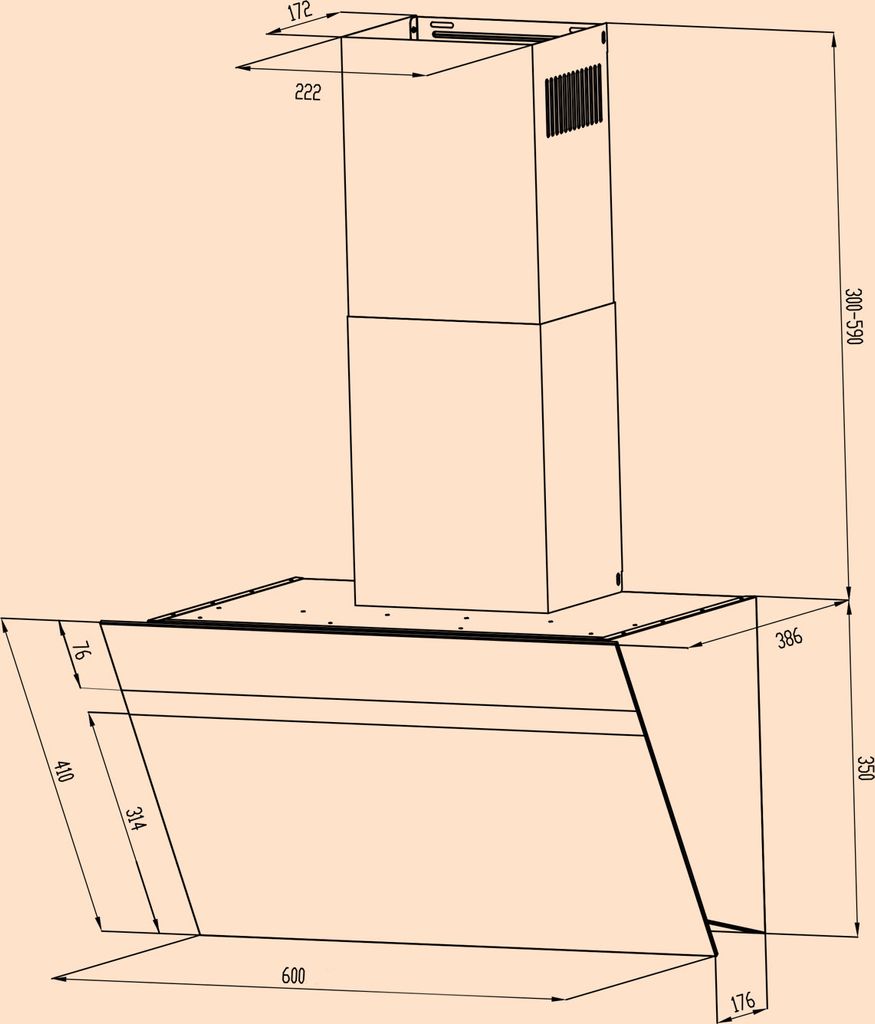 Klarstein Dunstabzugshaube 60cm Umluft/Abluft, Produktbild 8