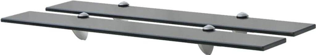 The Living Store Schwebende Regale 2 Stk. Glas 70x20 cm 8 mm