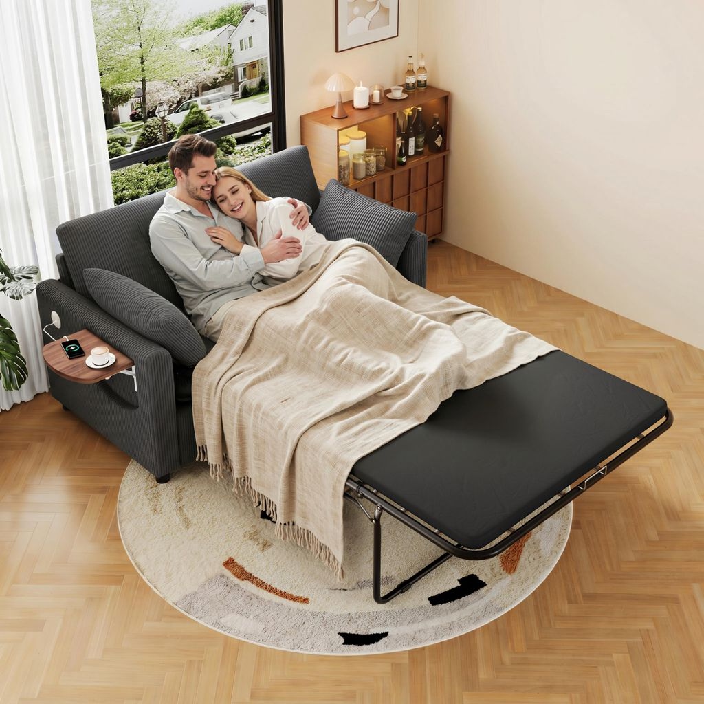 Divano letto a 2 posti Merax, divano letto con funzione Immagine del prodotto 