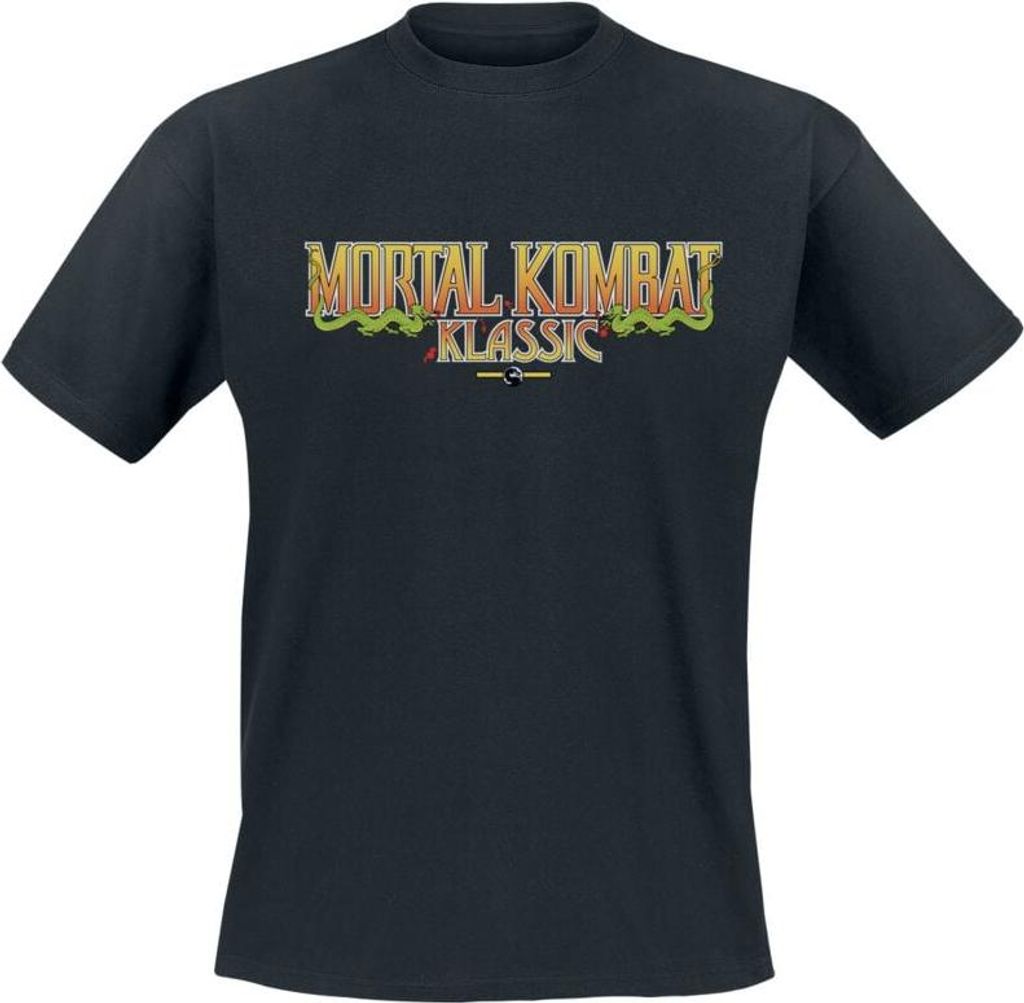 Mortal Kombat T-Shirt Herren Klassik Logo schwarz XL