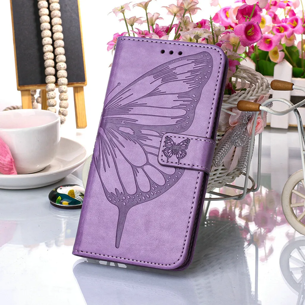 Xiaomi 12 Lite Custodia Flip Wallet - Protezione 360° Farfalla Viola - 4