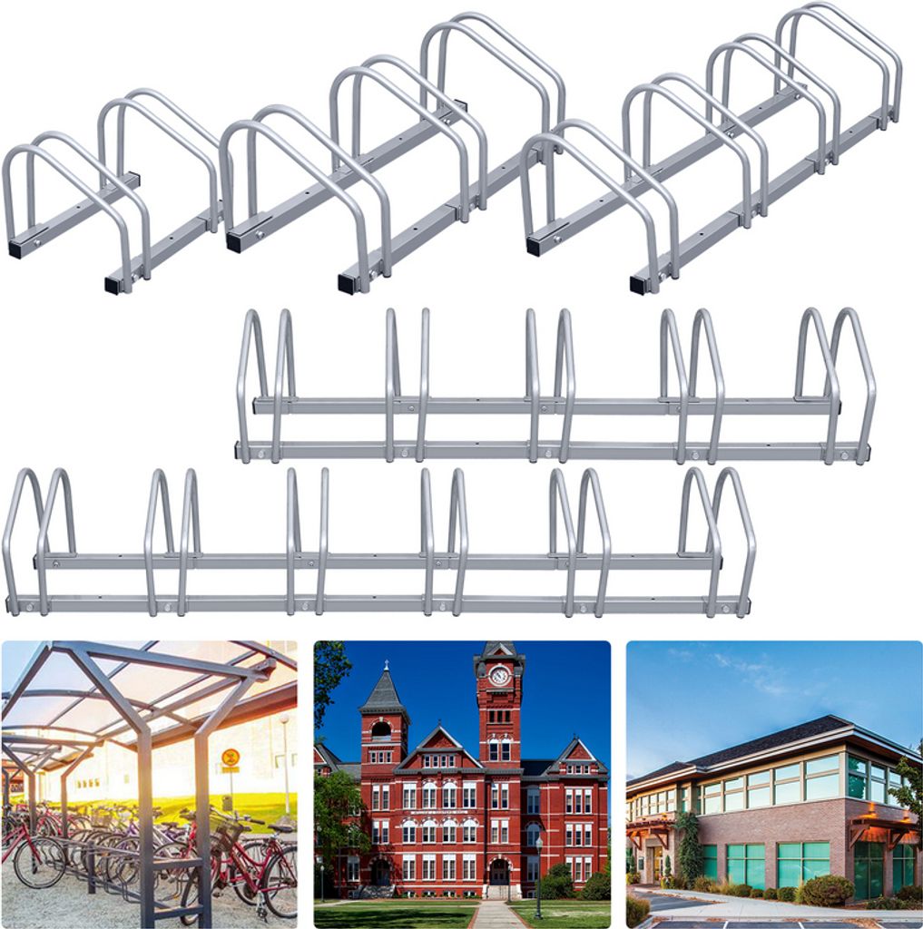 Hengda Fahrradstaender fuer 2, 3, 4, 5,6Fahrraeder Fahrrad Mehrfach-Staender Boden Rad Bike