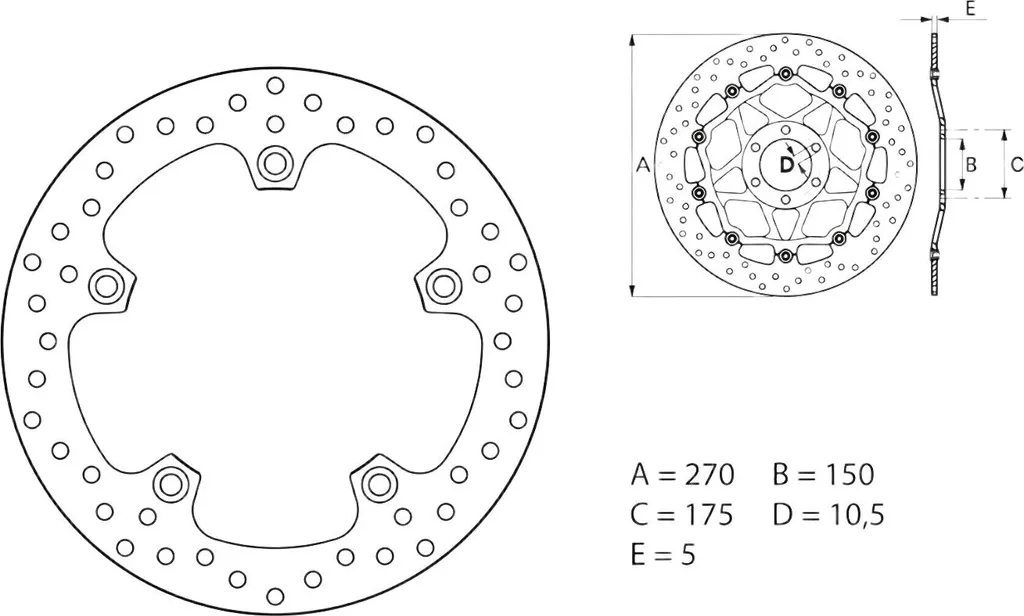 Anti-Vibration : Disque de Frein Brembo 68B407G0 Série Or pour BMW