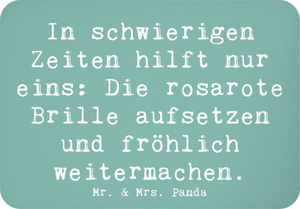 Mr. & Mrs. Panda magnet Spruch Hoffnung in schwierigen Zeiten - Meeresbrise - Geschenk, haftmagnet, Glücksmomente, Gefühl, Motivation, Aufmunteru...