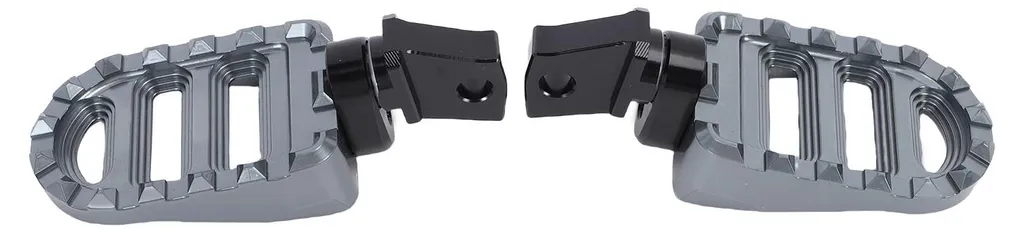 Paire de cale-pieds avant en aluminium gris pour moto R18B et Classic