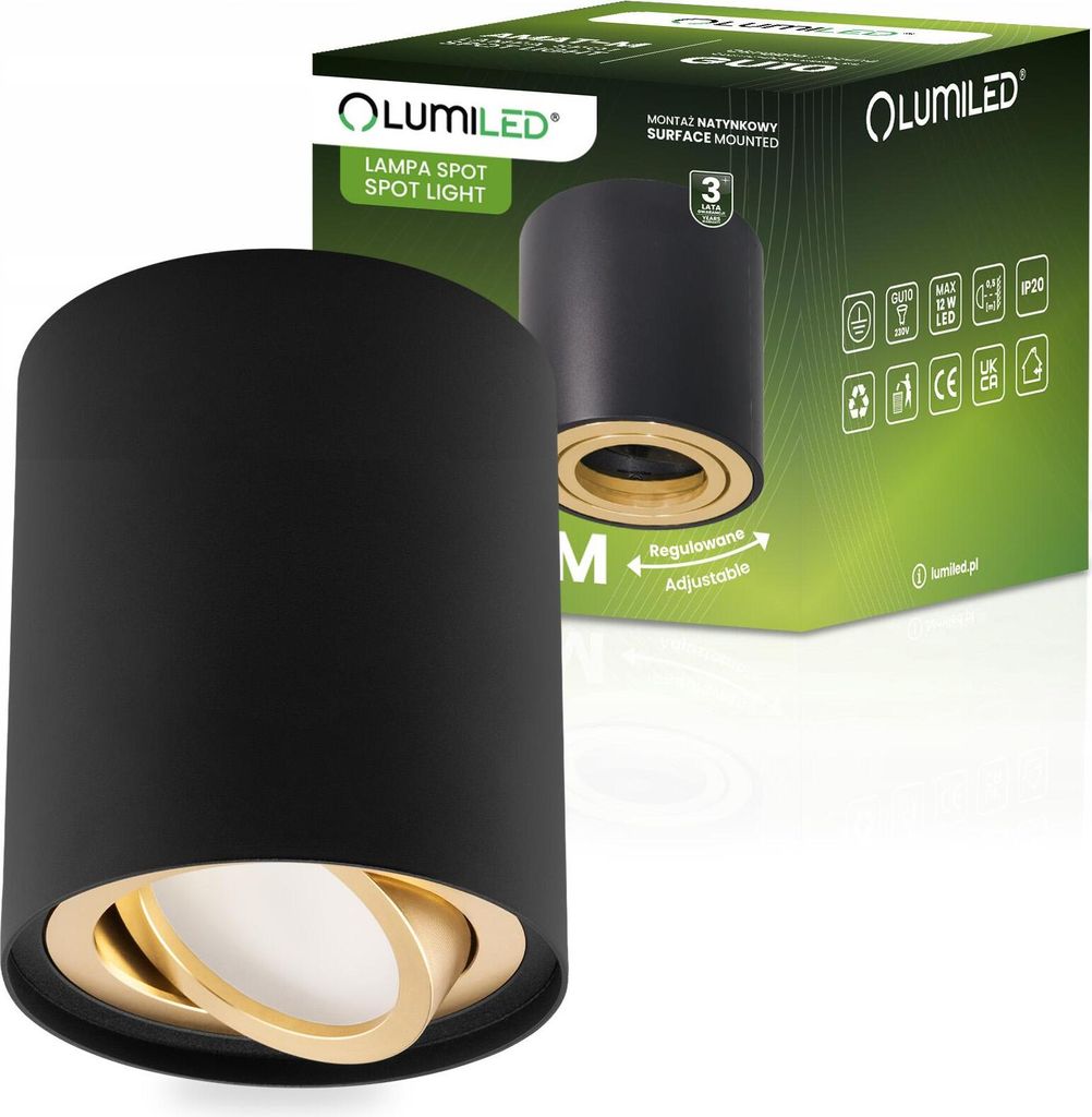 LUMILED Inbouwspot, opbouwspot, opbouwstraler, inbouwlamp, Productafbeelding 