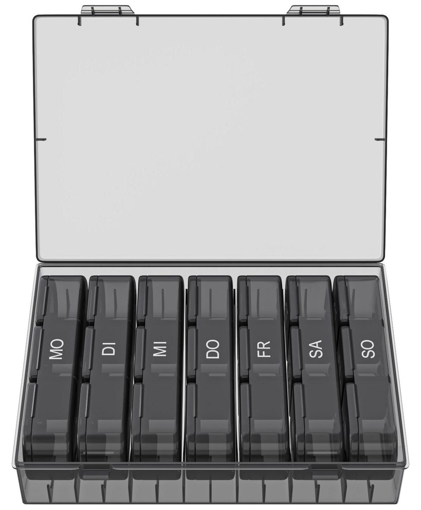 WELLGRO Tablettenbox für 7 Tage - Pillendose je 3 Fächer Produktbild 