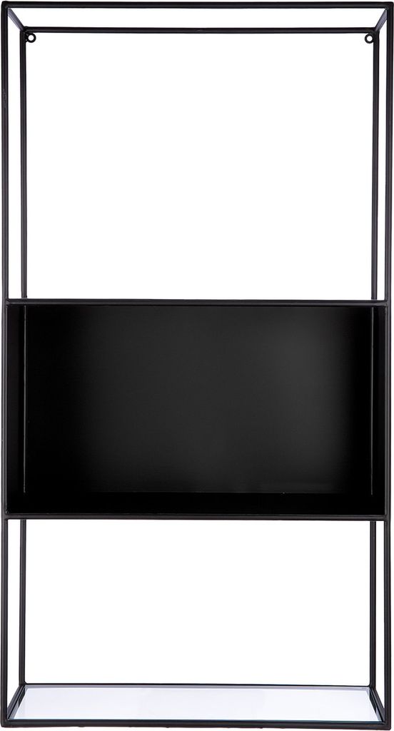 Gilde Regal, "Close", Glas, Metall, schwarz, VE 1, L. 15 cm, B. 45 cm, H. 85 cm Höhe: 85.00 cm Breite: 45.00 cm Tiefe: 15.00cm 74220