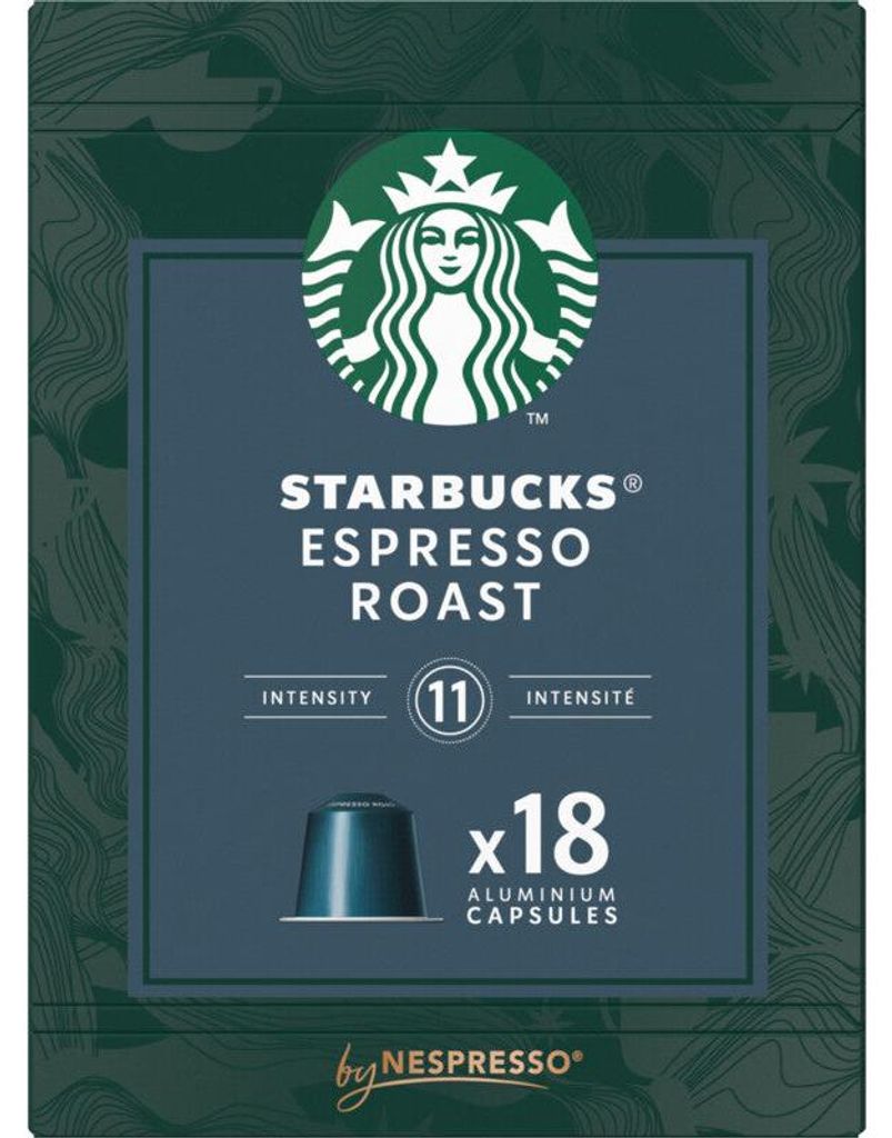 Starbucks Nespresso Espresso Roast Kaffeekapseln, 18 Stück, 99 g, Intensiv