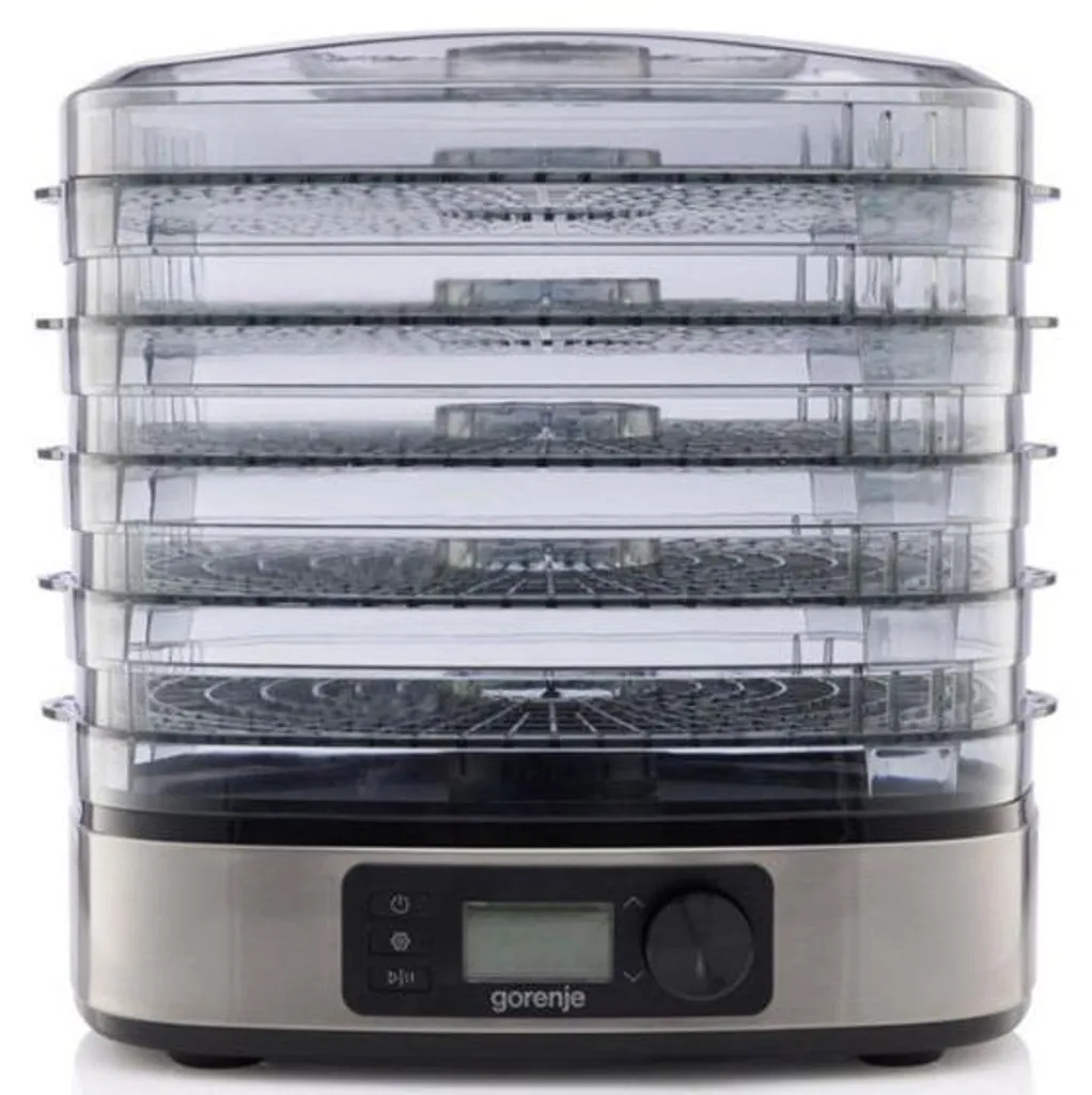 Déshydrateur de Fruits et Légumes Gorenje 5 Niveaux Inox avec Minuteur