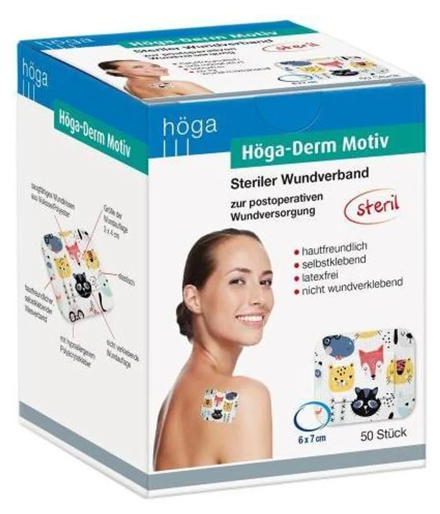 Pansement pour fixation de cathéter Höga-Derm Motif stérile 6x7cm (50p)