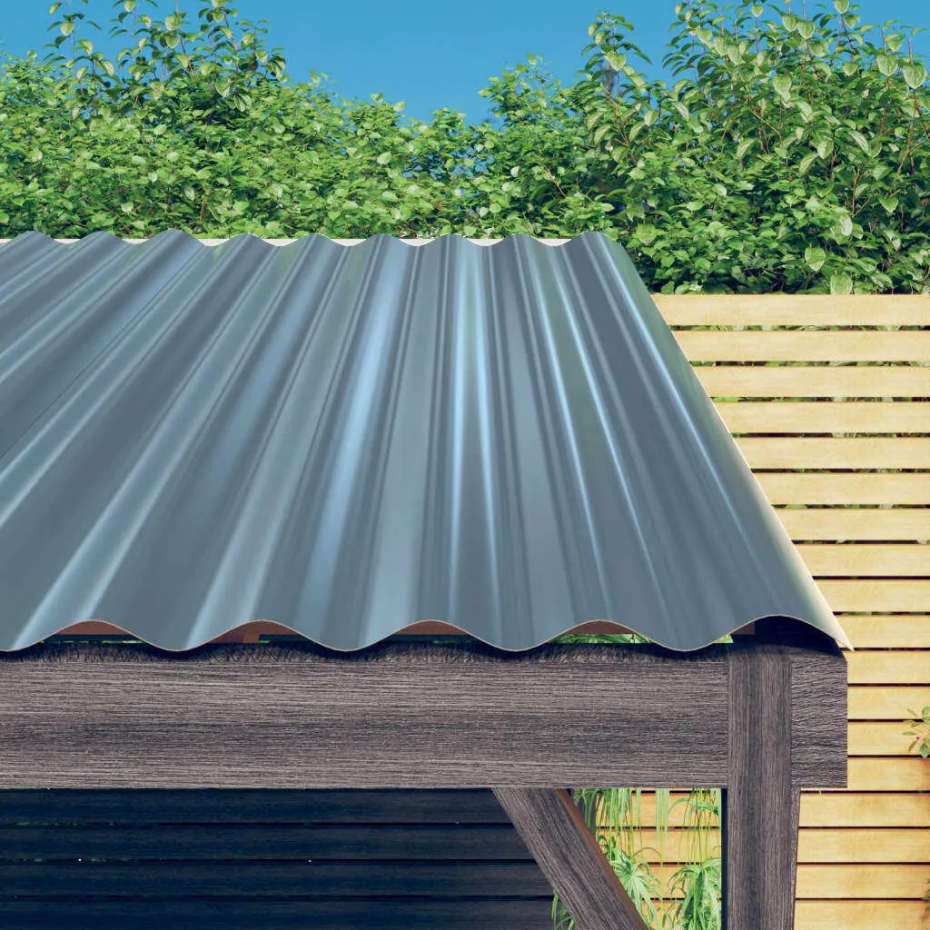 Sistema di Copertura in Acciaio Verniciato 100x36 cm - 12 pz Grigio