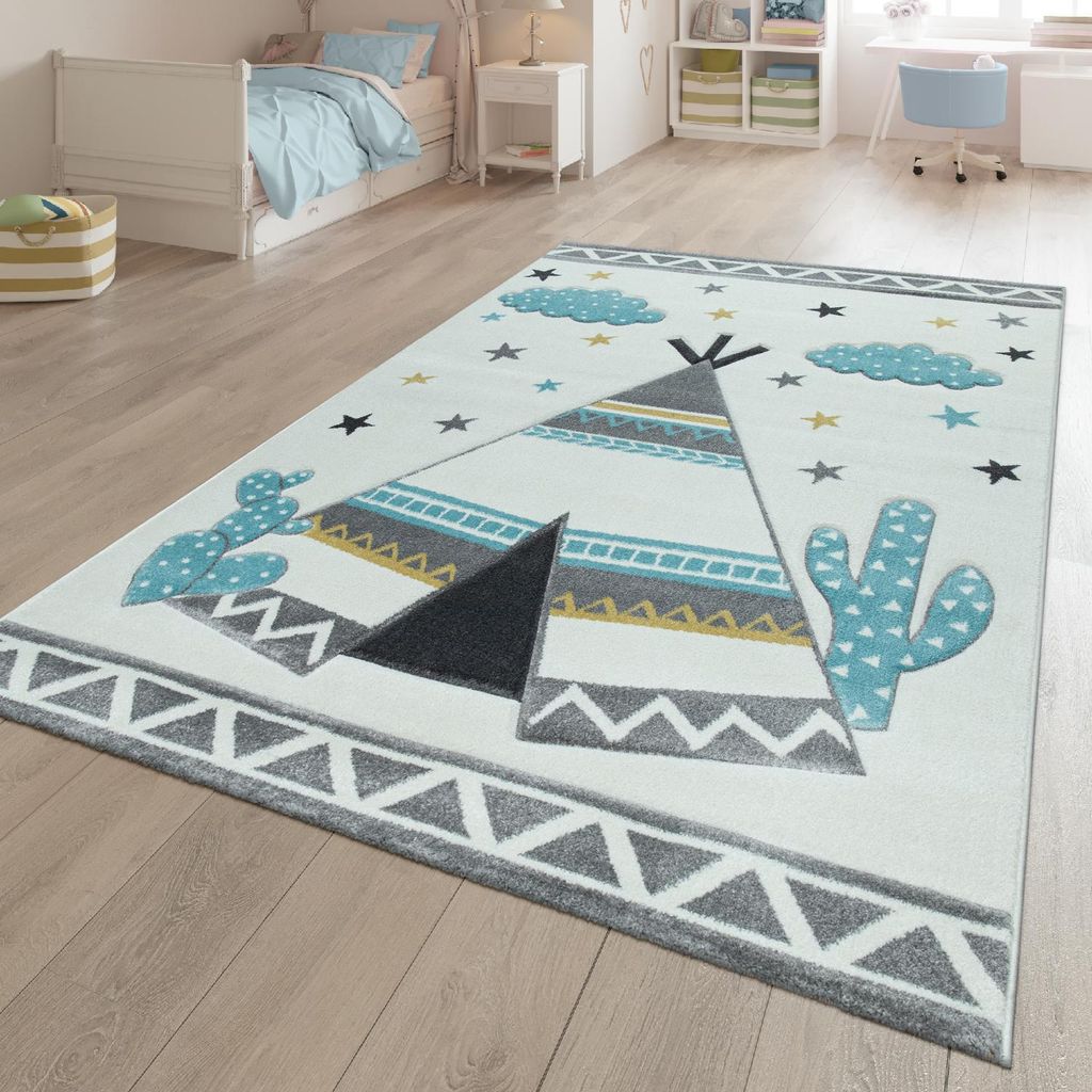 TT Home Kinder-Teppich, Kinderzimmer Pastell Farben, Produktbild 