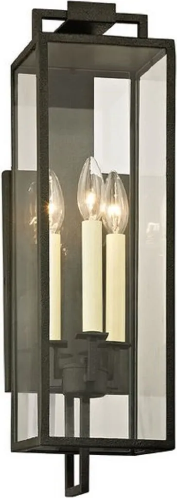 Luminaire Extérieur et Intérieur Noir Design - Applique Murale Haute