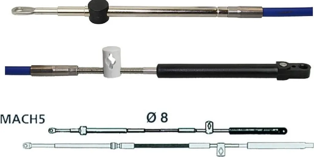 Ultraflex 40275U Mach5 Cavo a Grillo 6,10m per Motori Mercury