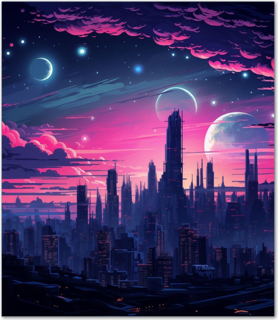 Wallario Herdabdeckplatte aus Glas, Größe 52 x 60 cm 1-teilig, Motiv Galaxie in der Abenddämmerung