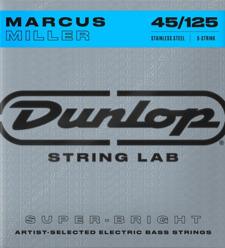Dunlop Marcus Miller Super Bright Cordes de Basse Inox Clarté Optimale