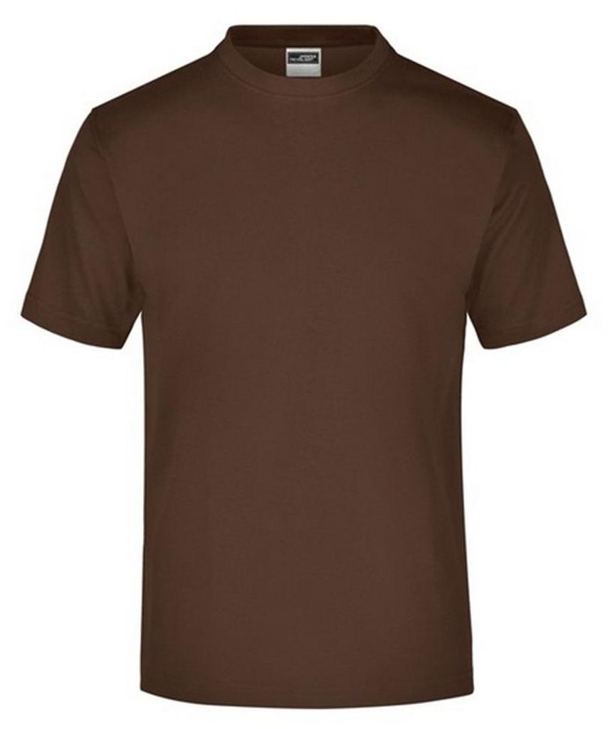 James and Nicholson - "Medium" T-Shirt Rundhalsausschnitt für Herren/Damen Uni LT2519 (S) (Braun)