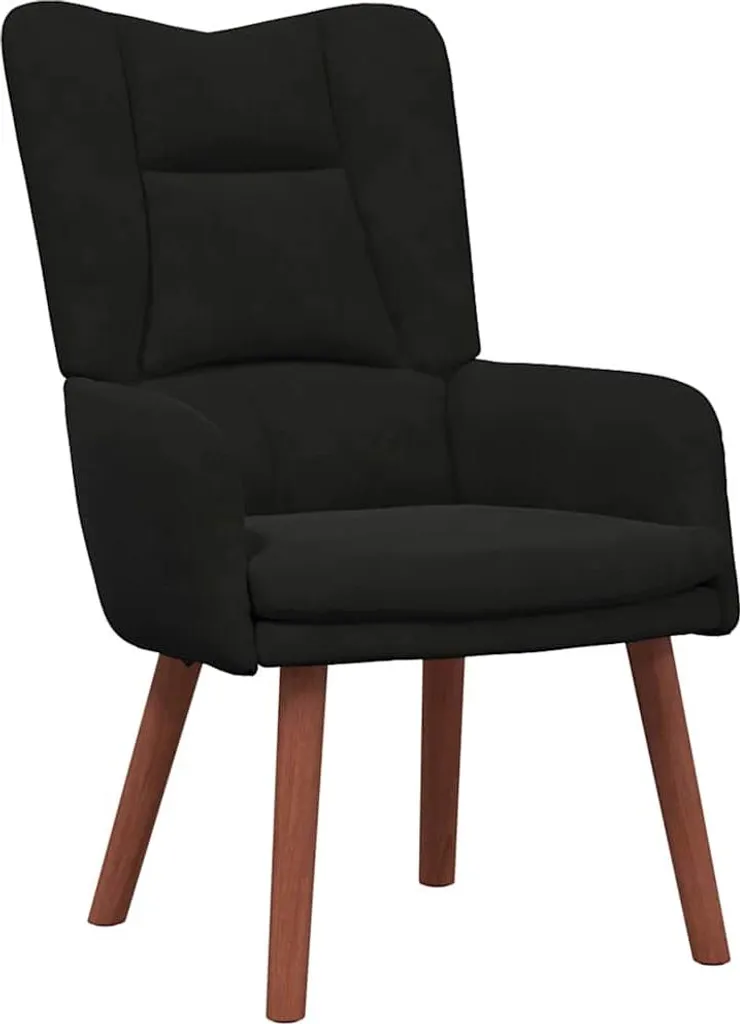 vidaXL Poltrona nera 63 x 67 x 94 cm in velluto